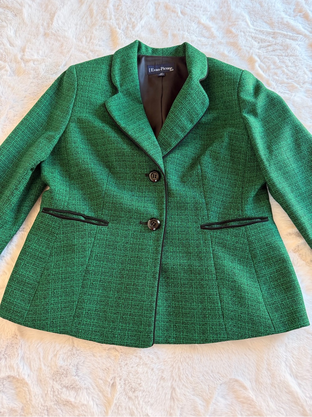 Evan Picone Emerald Green Tailored Blazer Jacket